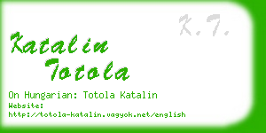 katalin totola business card